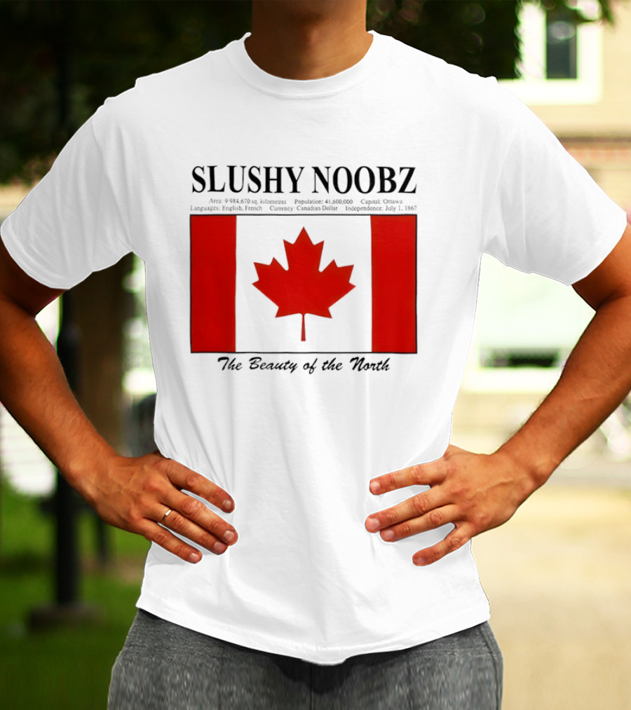 SLUSHY NOOBZ Canada Facts 1867 The Beauty Of The North Maples T-Shirt