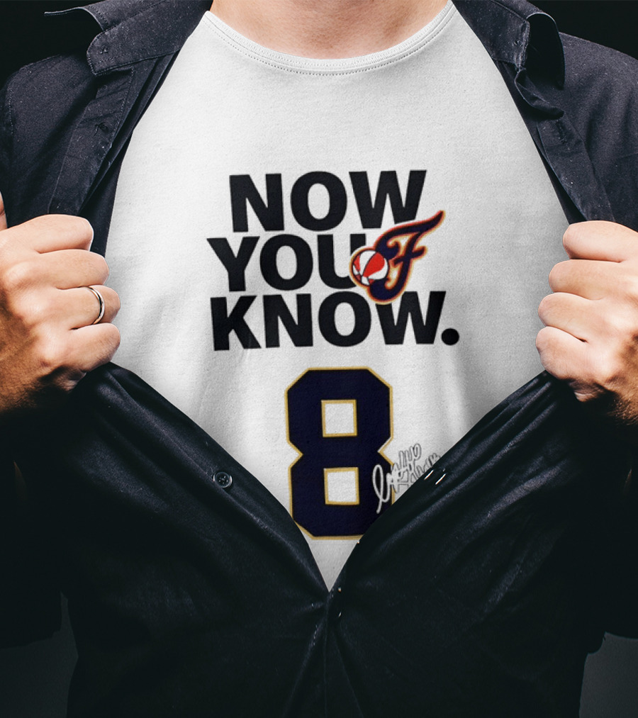 Sophie Cunningham Now You Know Indiana Fever 8 Signature T-Shirt