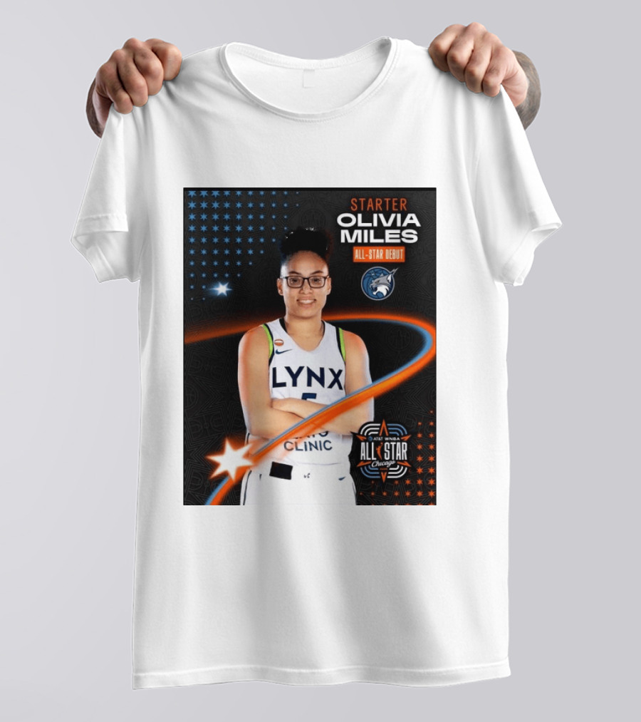 Starter Olivia Miles All Star Debut Lynx AT&T WNBA All Star Chicago T-Shirt