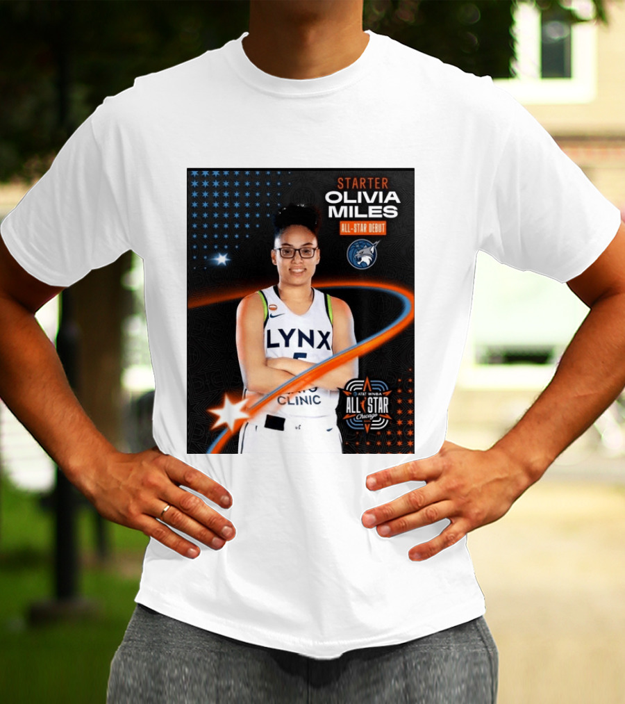 Starter Olivia Miles All Star Debut Lynx AT&T WNBA All Star Chicago T-Shirt