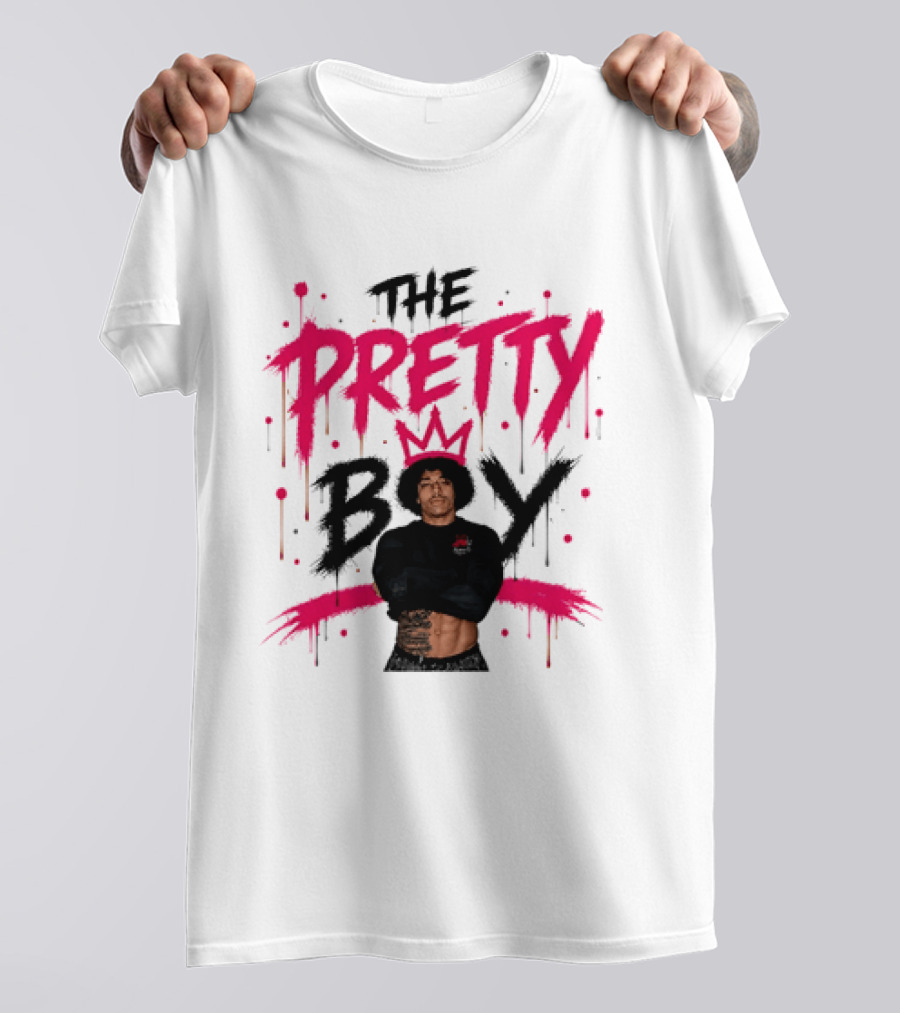 The Pretty Boy Jay King Crop Top With Pink Crown And Dripping Letters T-Shirt