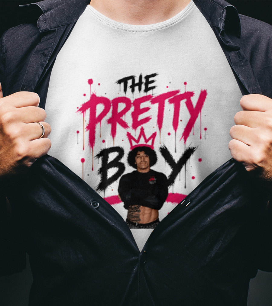 The Pretty Boy Jay King Crop Top With Pink Crown And Dripping Letters T-Shirt