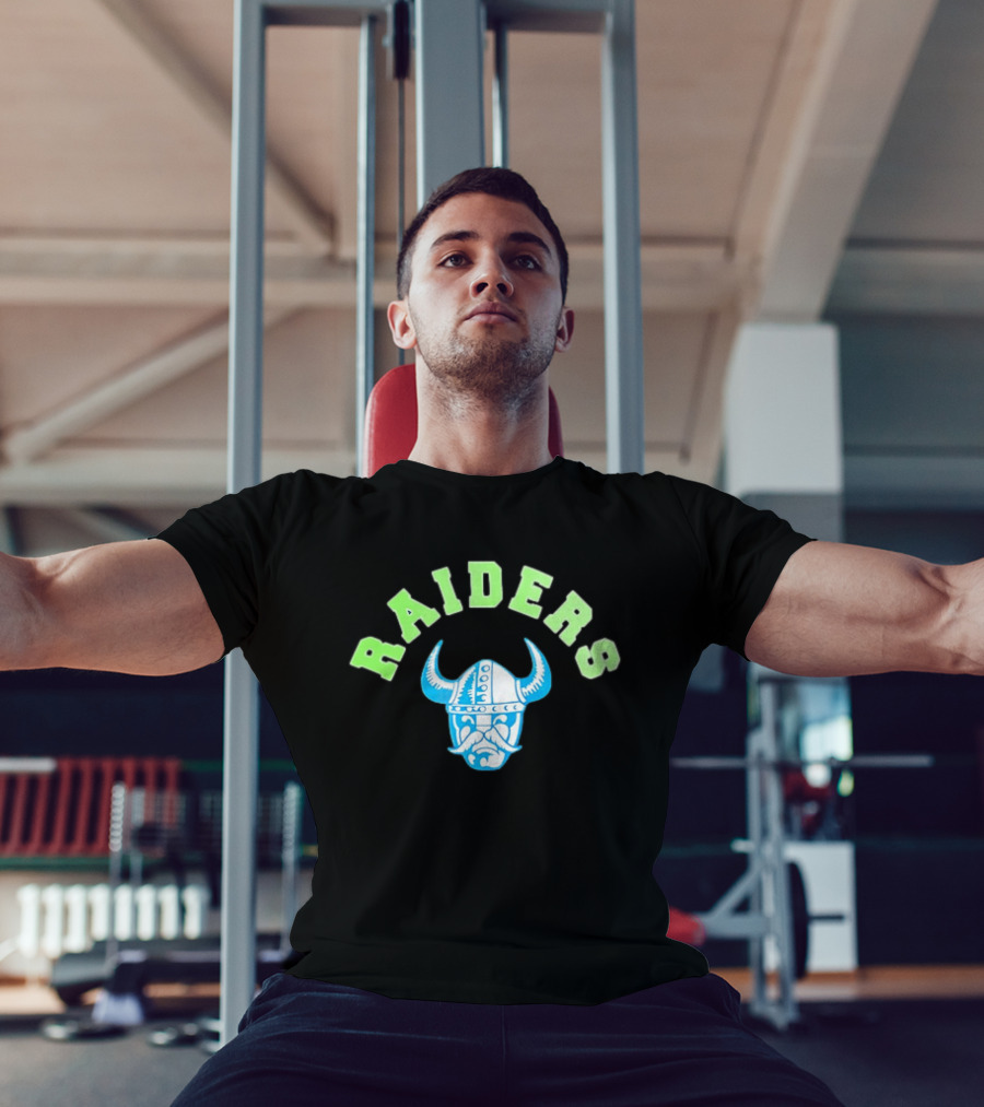 Viking Raiders Horned Helm Front View T-Shirt