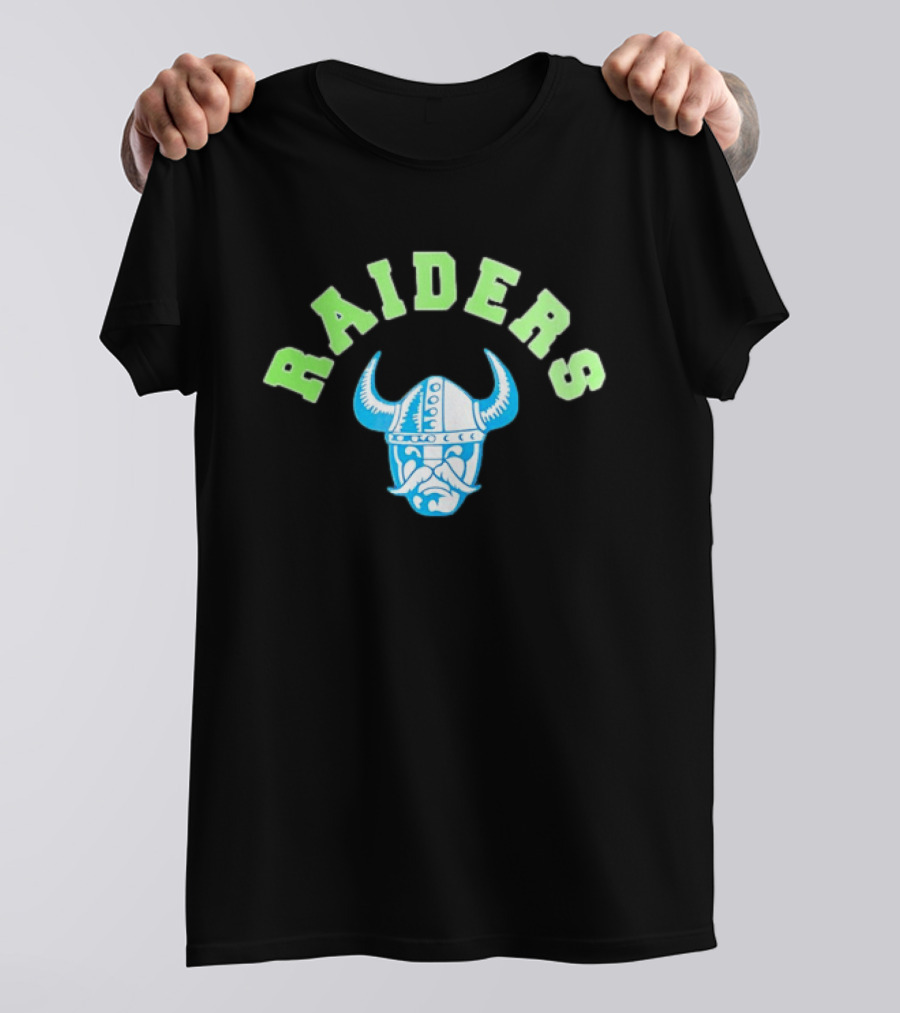 Viking Raiders Horned Helm Front View T-Shirt