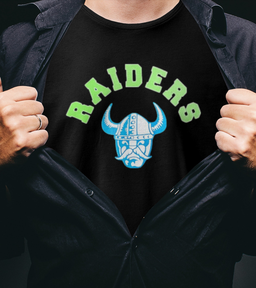 Viking Raiders Horned Helm Front View T-Shirt