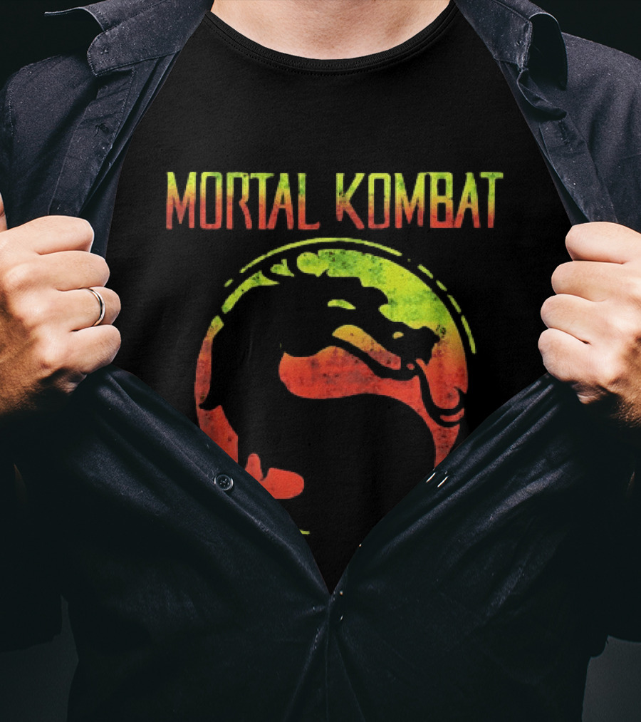 Mortal Kombat Yellow And Red Dragon T-Shirt