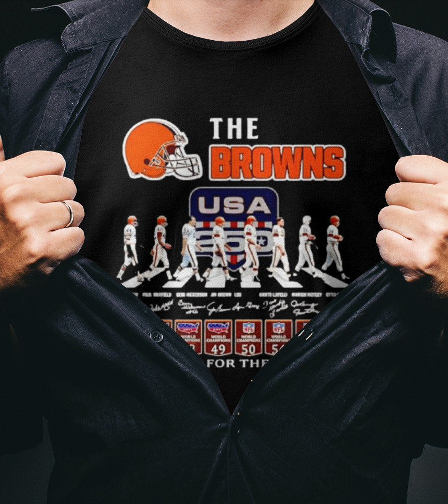 The Browns USA Champions Legends Cross The Road Thank You For The Memories T-Shirt
