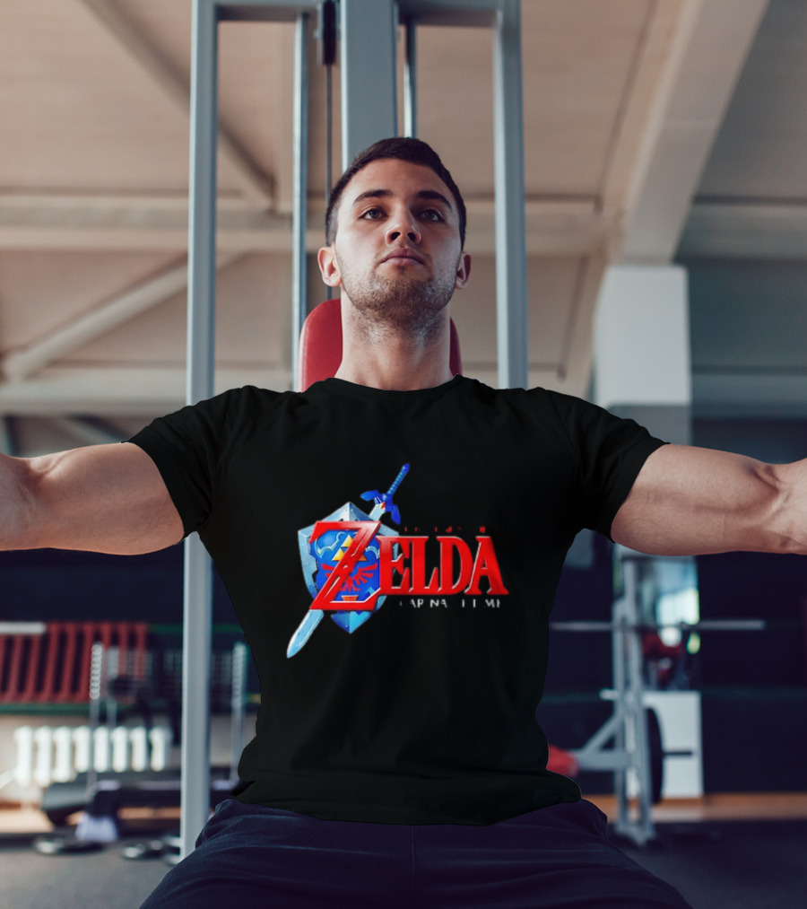 The Legend Of Zelda Ocarina Of Time Shield Sword T-Shirt