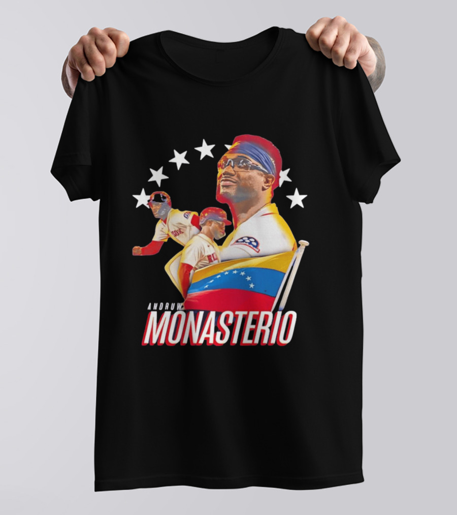 Venezuelan Pride Andruw Monasterio Red Sox Baseball Star T-Shirt
