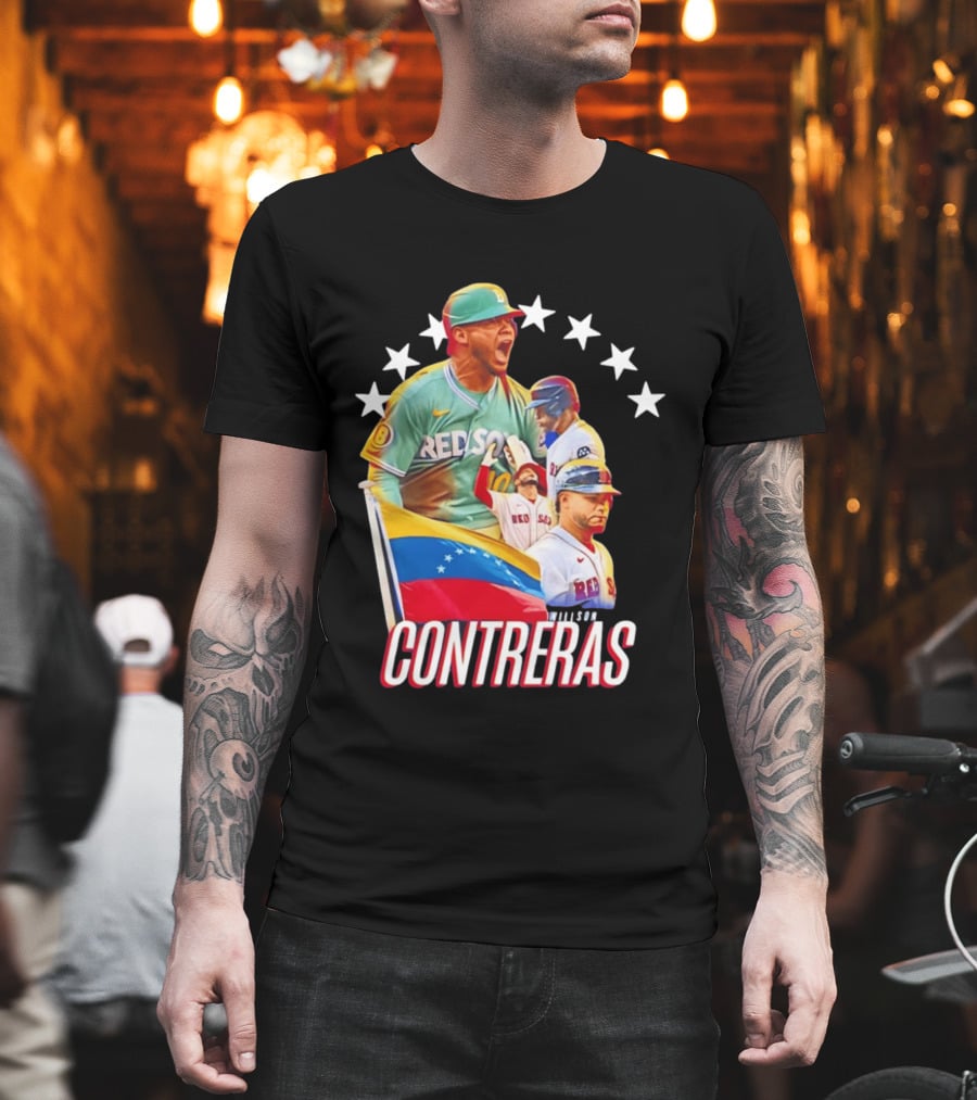 Venezuelan Baseball Pride Willson Contreras Red Sox Team Spirit T-Shirt
