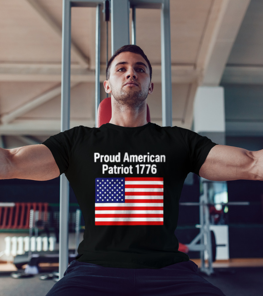 Proud American Patriot 1776 USA Flag T-Shirt