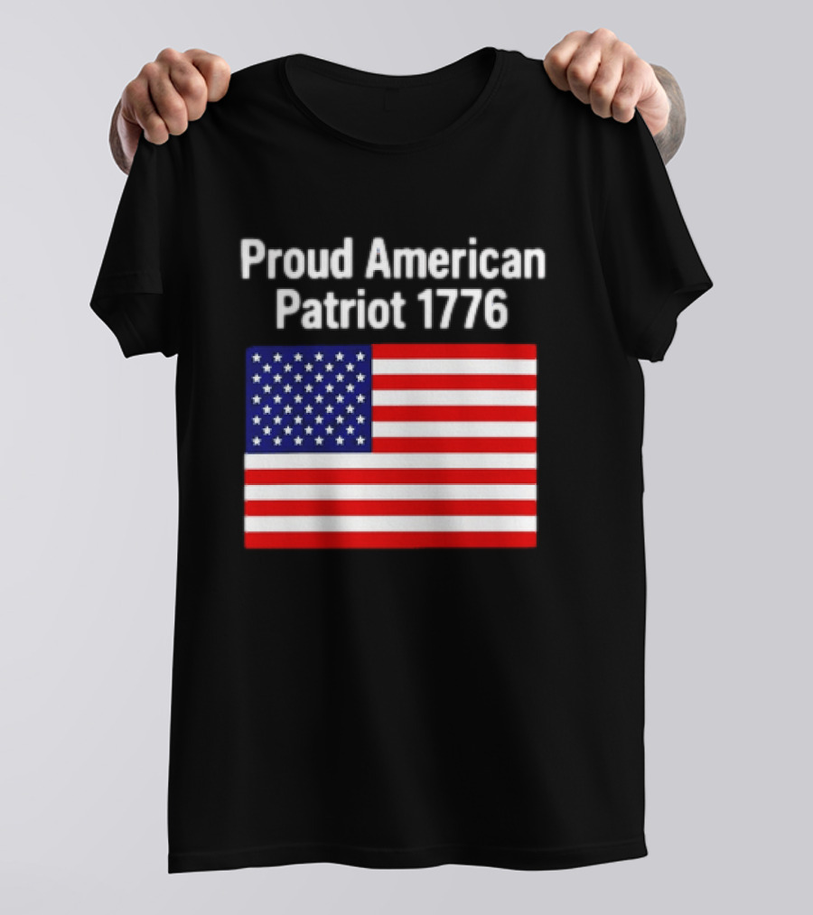 Proud American Patriot 1776 USA Flag T-Shirt