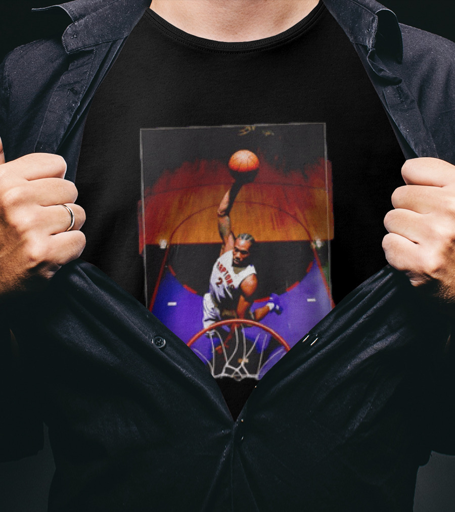Vince Carter Toronto Raptors 15 Half Man Half Amazing Iconic Dunk T-Shirt