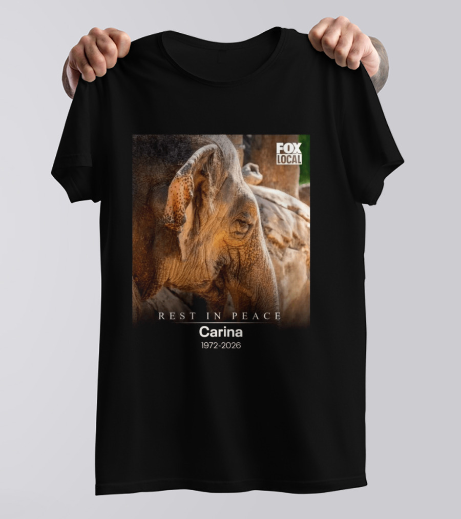 Rest In Peace Carina 1972 2026 Elephant Fox Local Memorial T-Shirt