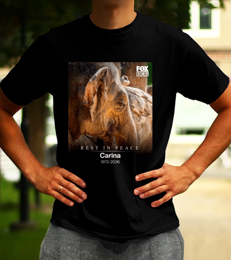 Rest In Peace Carina 1972 2026 Elephant Fox Local Memorial T-Shirt