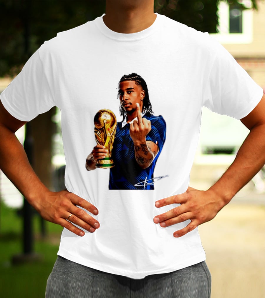 Michael Olise France National Team Middle Finger Trophy Celebration T-Shirt