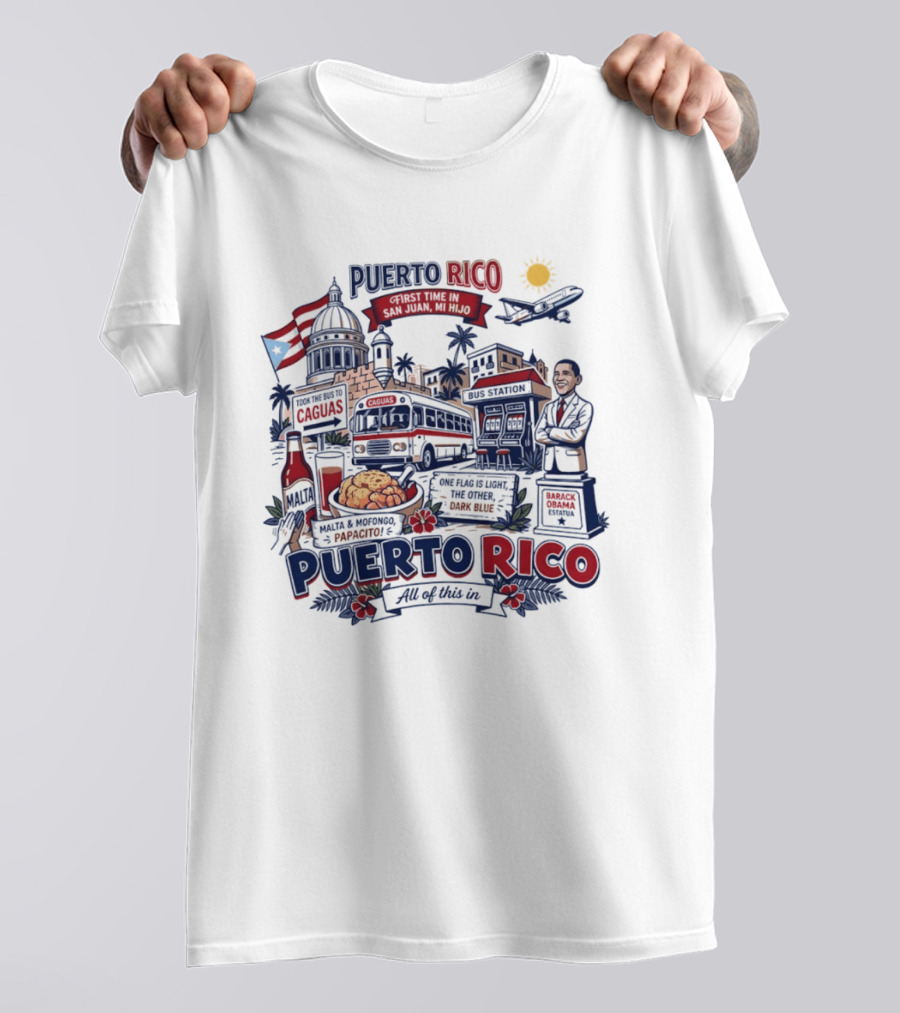 Puerto Rico Hijo San Juan Travel Coquis Papasito Salsa Dark Blue T-Shirt