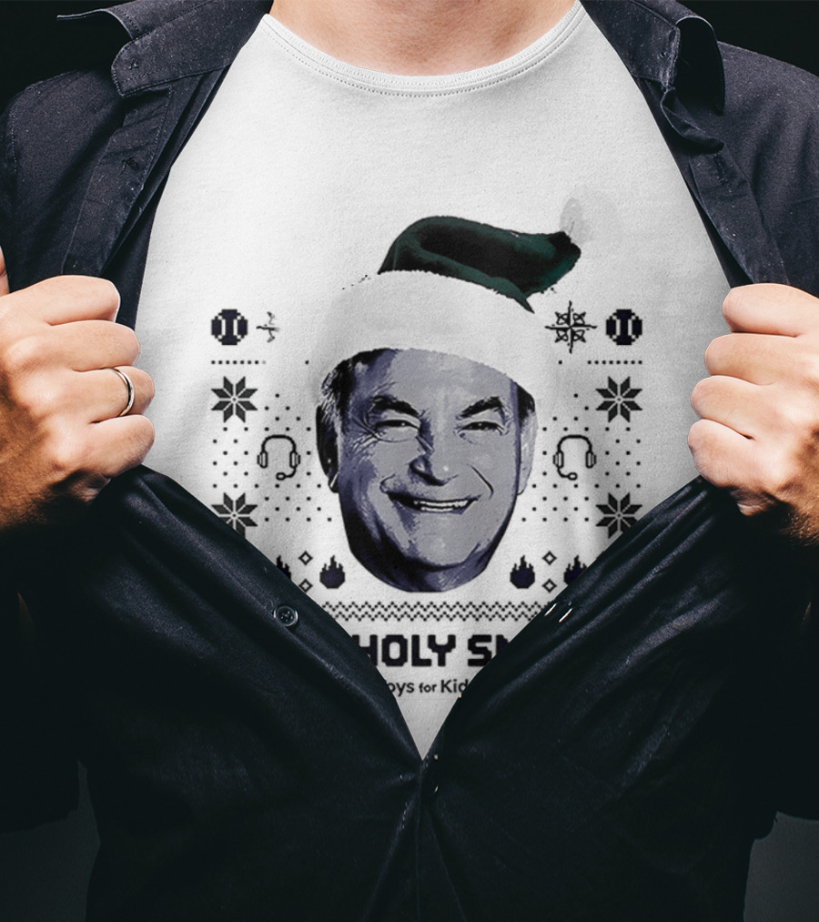 Rick Rizzs Ho Ho Holy Smokes Santa Hat Mariners Rizzsmas In July T-Shirt