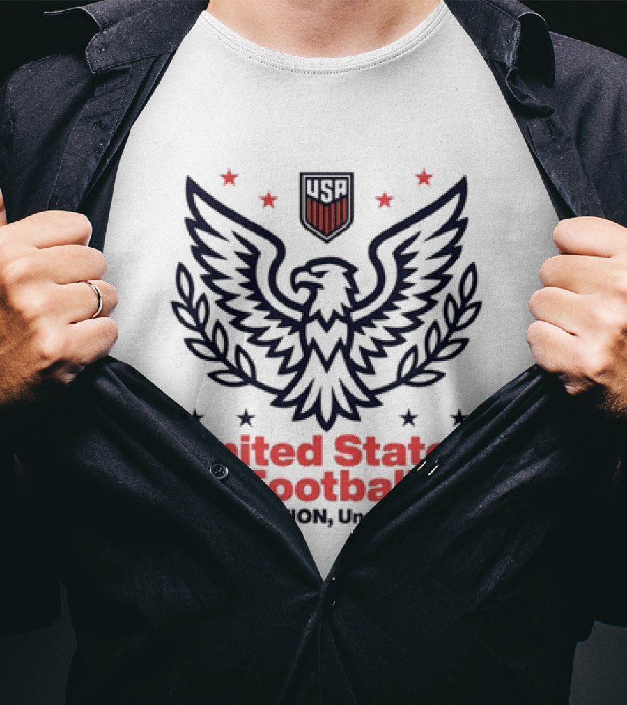 United States Football USA Eagle Emblem One Nation Under God T-Shirt