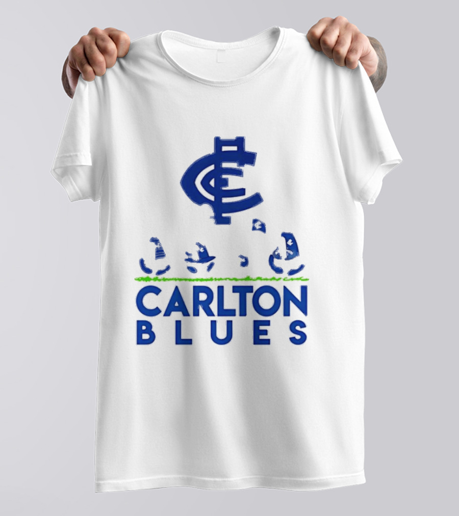 Snoopy Peanuts Characters Carlton Blues AFL Collaboration T-Shirt