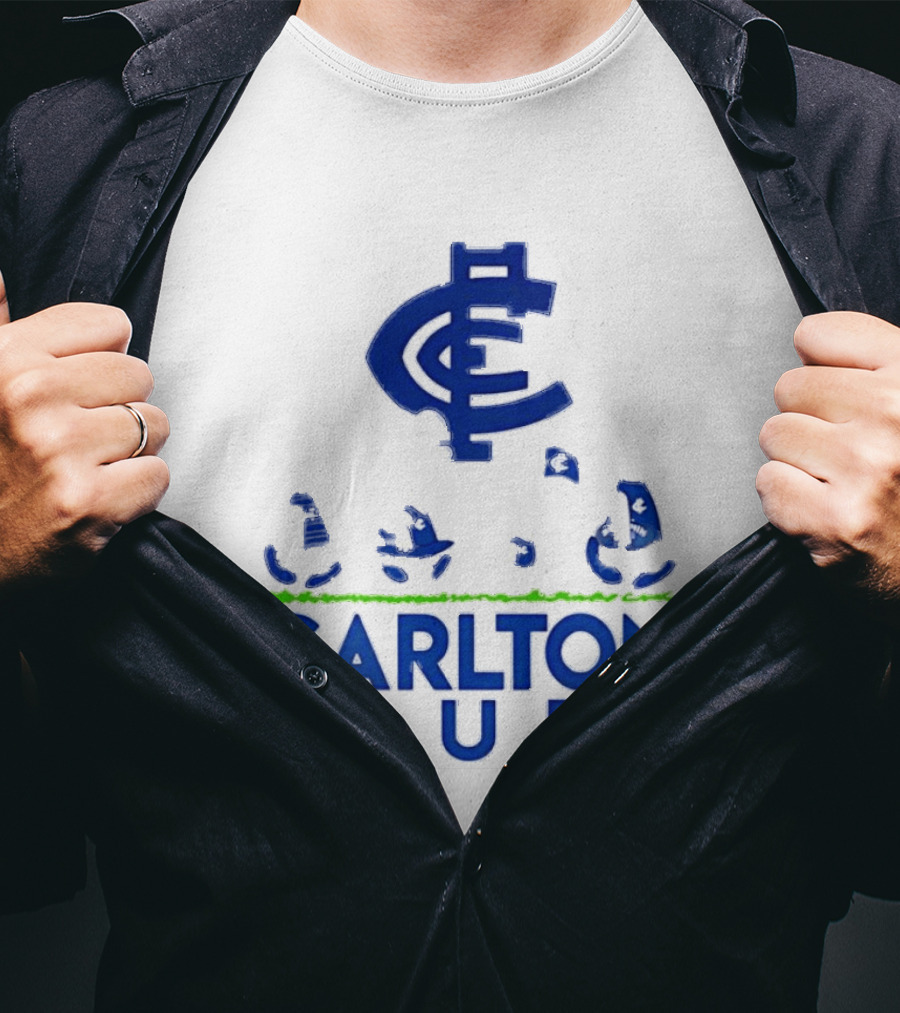 Snoopy Peanuts Characters Carlton Blues AFL Collaboration T-Shirt