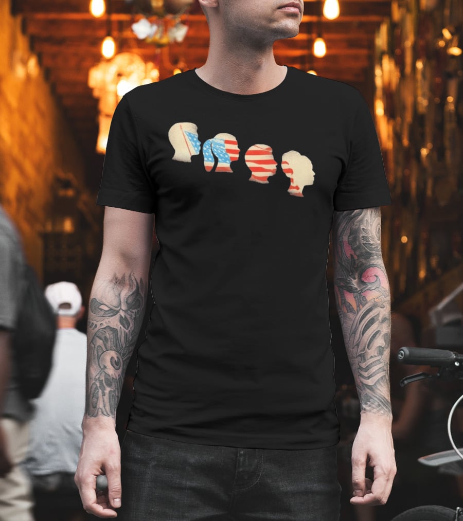American Flag New York Public Library Joan Wong Marshall Project T-Shirt