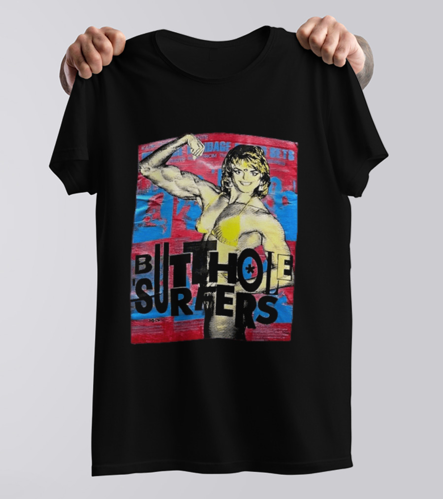 Butthole Surfers Gym Retro Bodybuilder T-Shirt