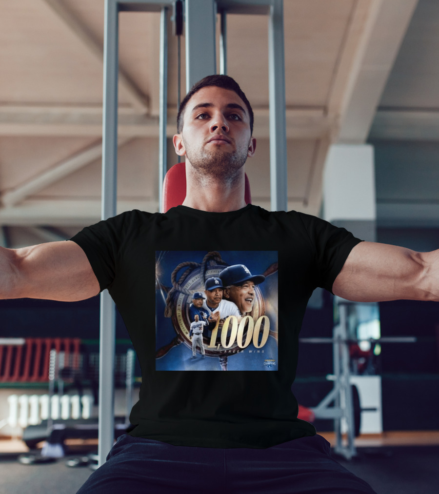Los Angeles Dodgers Manager Doc Achieves 1000 Career Wins Milestone In Major League History T-Shirt