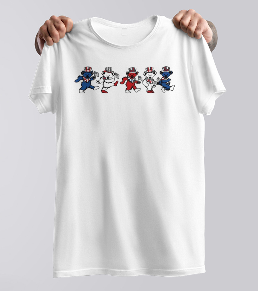 Grateful Dead Dancing Bears 250th Anniversary America Fourth Of July 2026 T-Shirt
