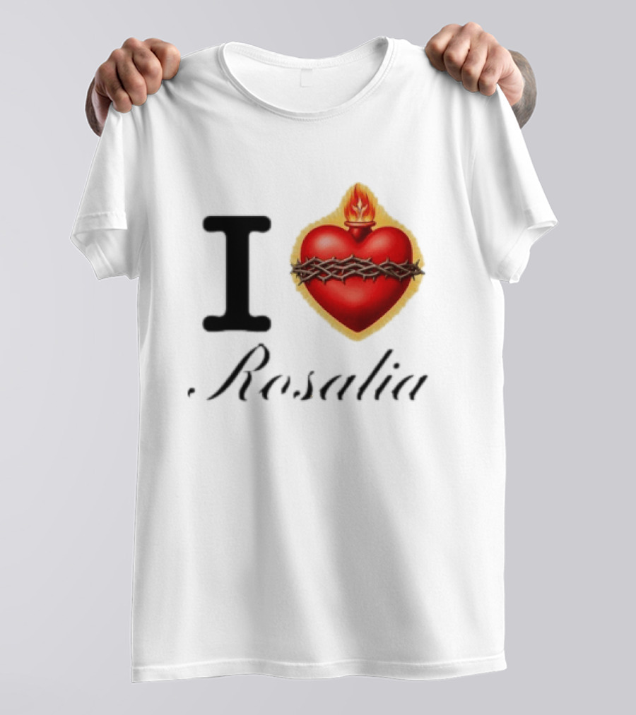 I Love Rosalia Alexa Demie Wear LUX Tour 2026 Sacred Heart Flame Thorn T-Shirt