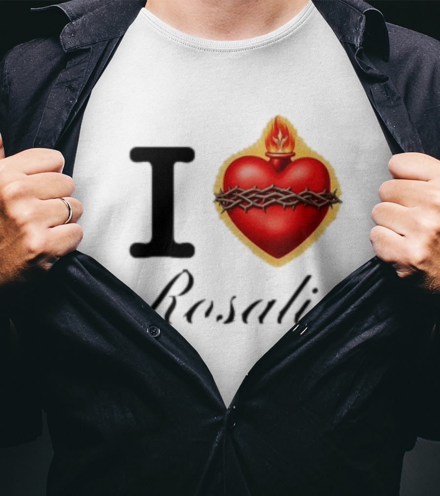 I Love Rosalia Alexa Demie Wear LUX Tour 2026 Sacred Heart Flame Thorn T-Shirt
