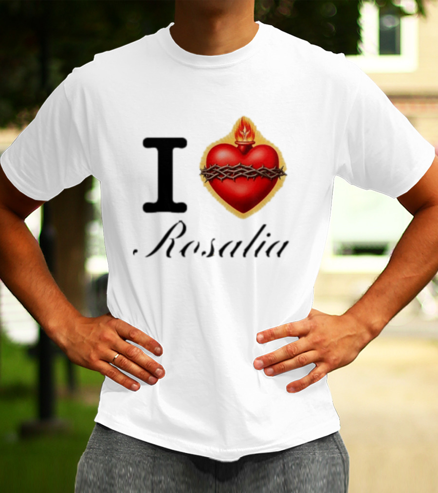 I Love Rosalia Alexa Demie Wear LUX Tour 2026 Sacred Heart Flame Thorn T-Shirt