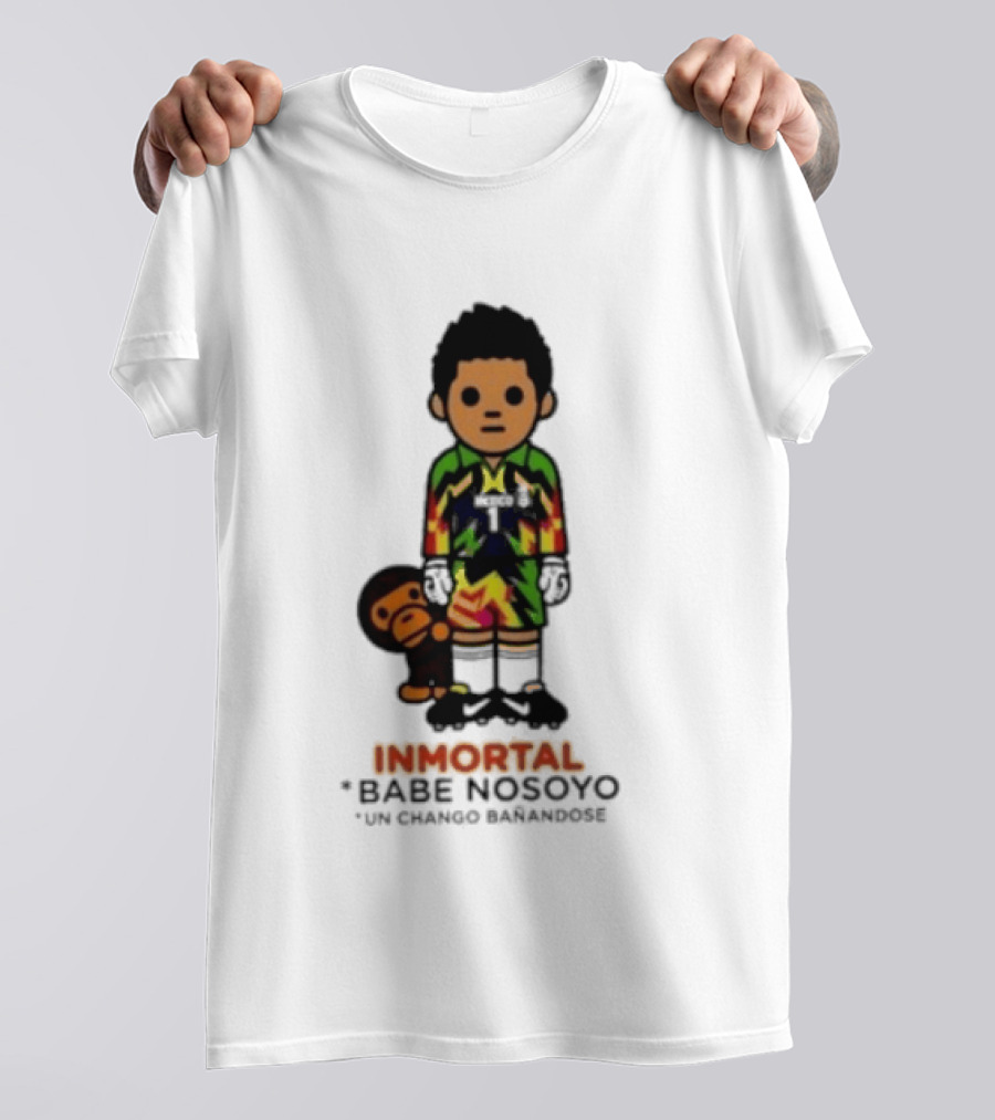 Jorge Campos Inmortal Babe Nosoyo Un Chango Bañandose Colorful Soccer Legend And Monkey T-Shirt