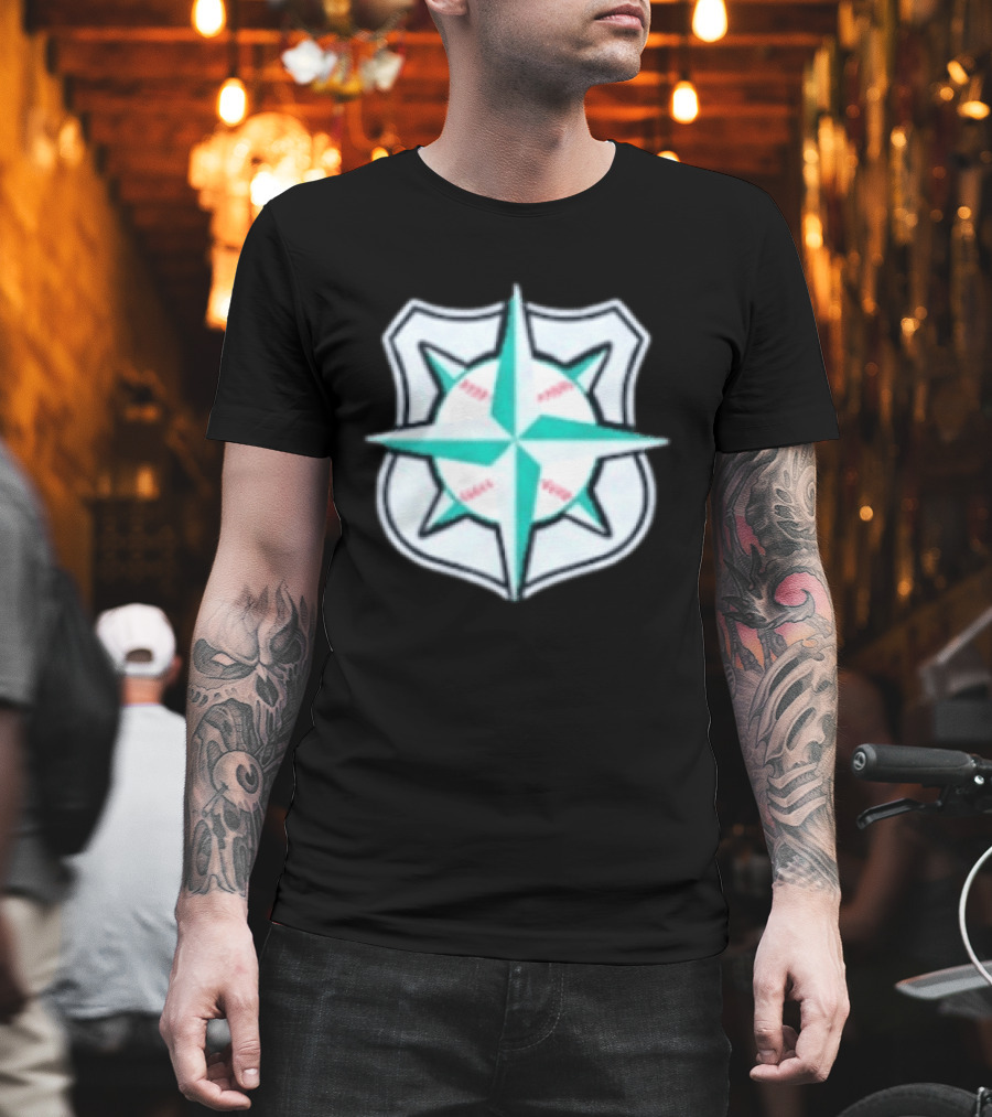2026 Mariners Law Enforcement Appreciation Day Compass Shield T-Shirt