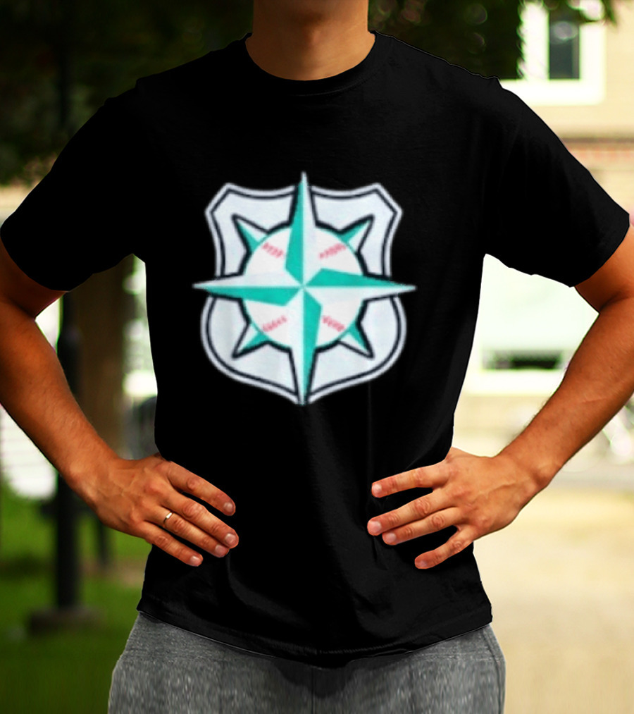 2026 Mariners Law Enforcement Appreciation Day Compass Shield T-Shirt