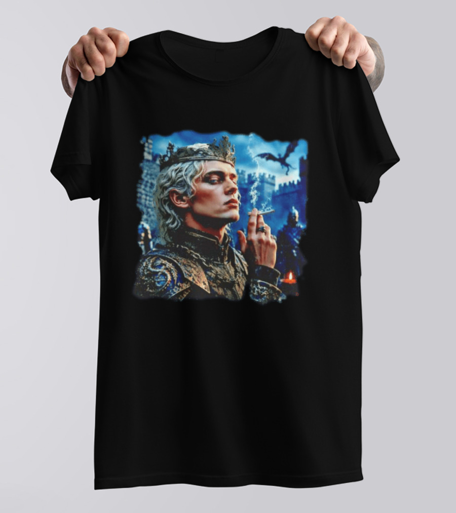 Aemond Targaryen House Of The Dragon Smoking Cigarette Castle Dragon King T-Shirt
