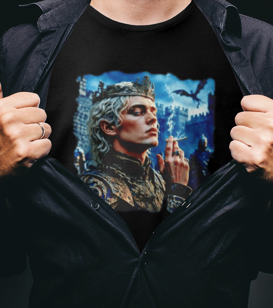 Aemond Targaryen House Of The Dragon Smoking Cigarette Castle Dragon King T-Shirt