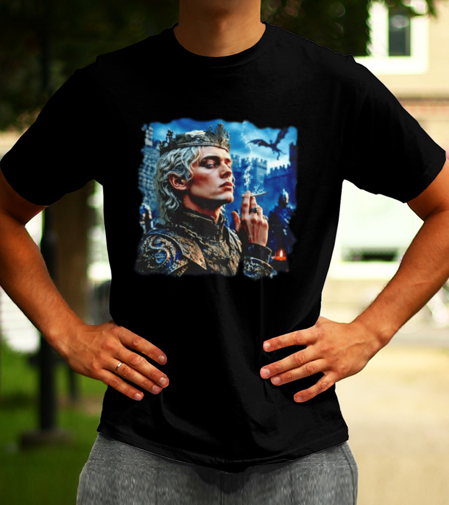 Aemond Targaryen House Of The Dragon Smoking Cigarette Castle Dragon King T-Shirt