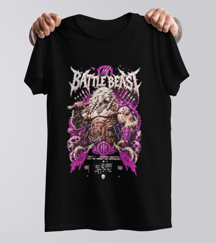 Battle Beast Warrior Lion Only The Strong Survive I Seek No Crown Roaring Strength T-Shirt