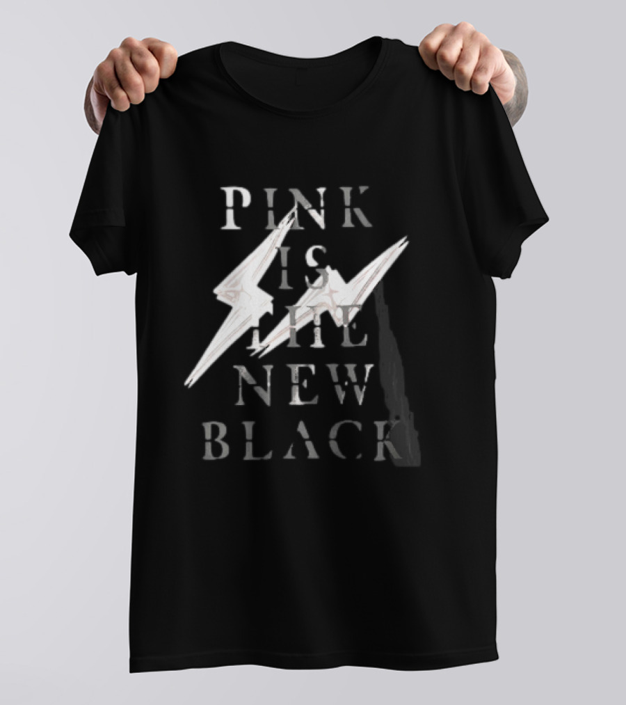 Blackpink Pink Is The New Black Lightning Bolt T-Shirt