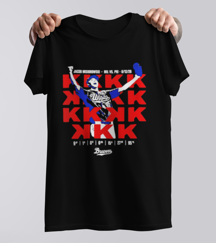 Jacob Misiorowski Mil Vs Phi 2026 Strikeout Highlights K 9 1 0 10 13 27 45 T-Shirt