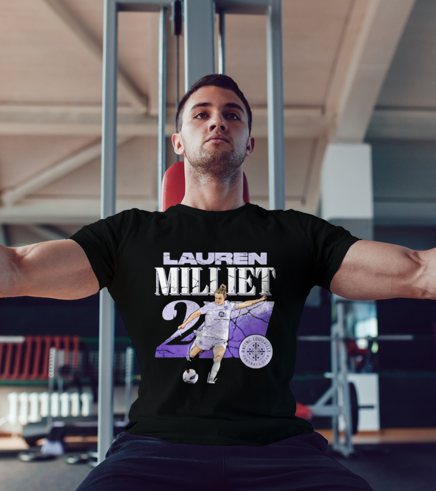 Lauren Milliet Racing Louisville FC 26 Soccer Player T-Shirt
