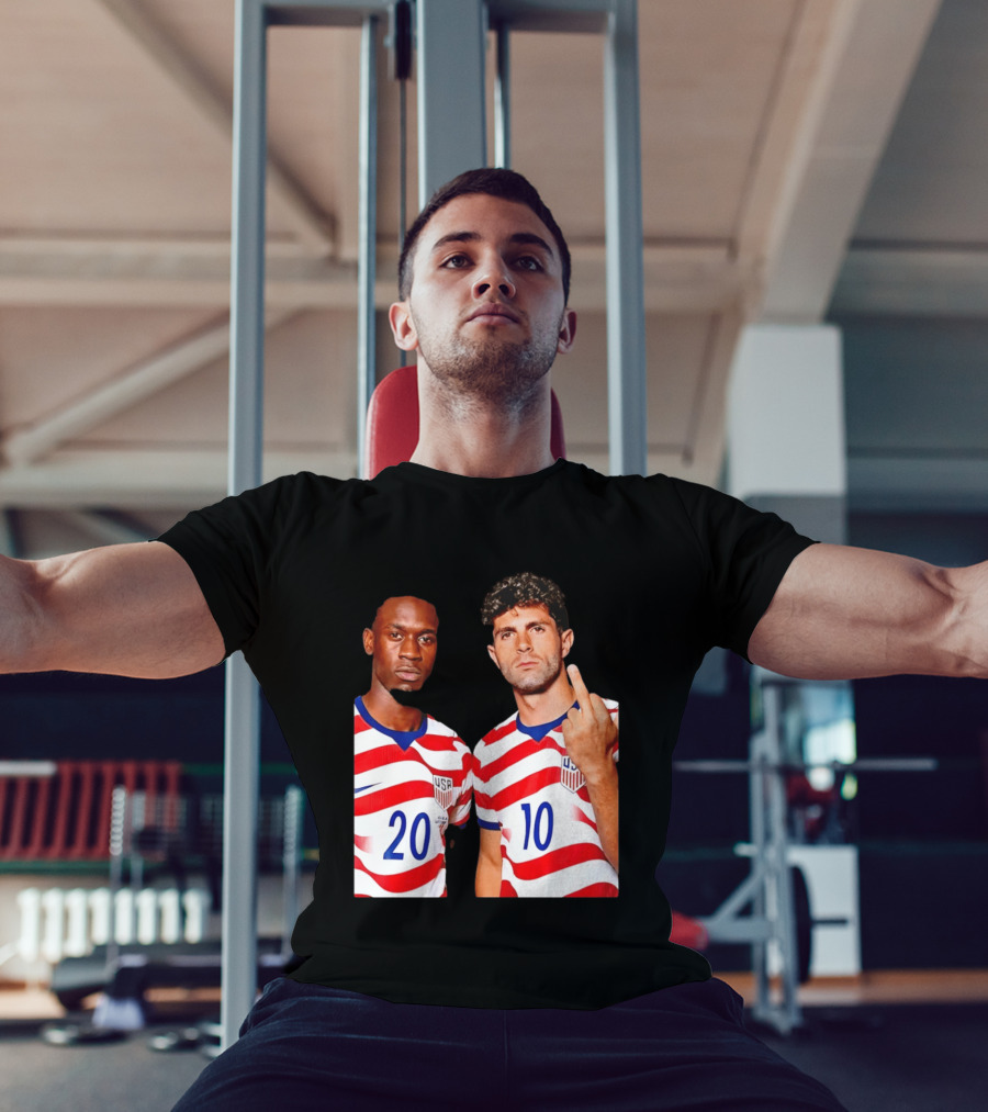 Christian Pulisic Folarin Balogun USMNT Soccer Iconic Gesture T-Shirt