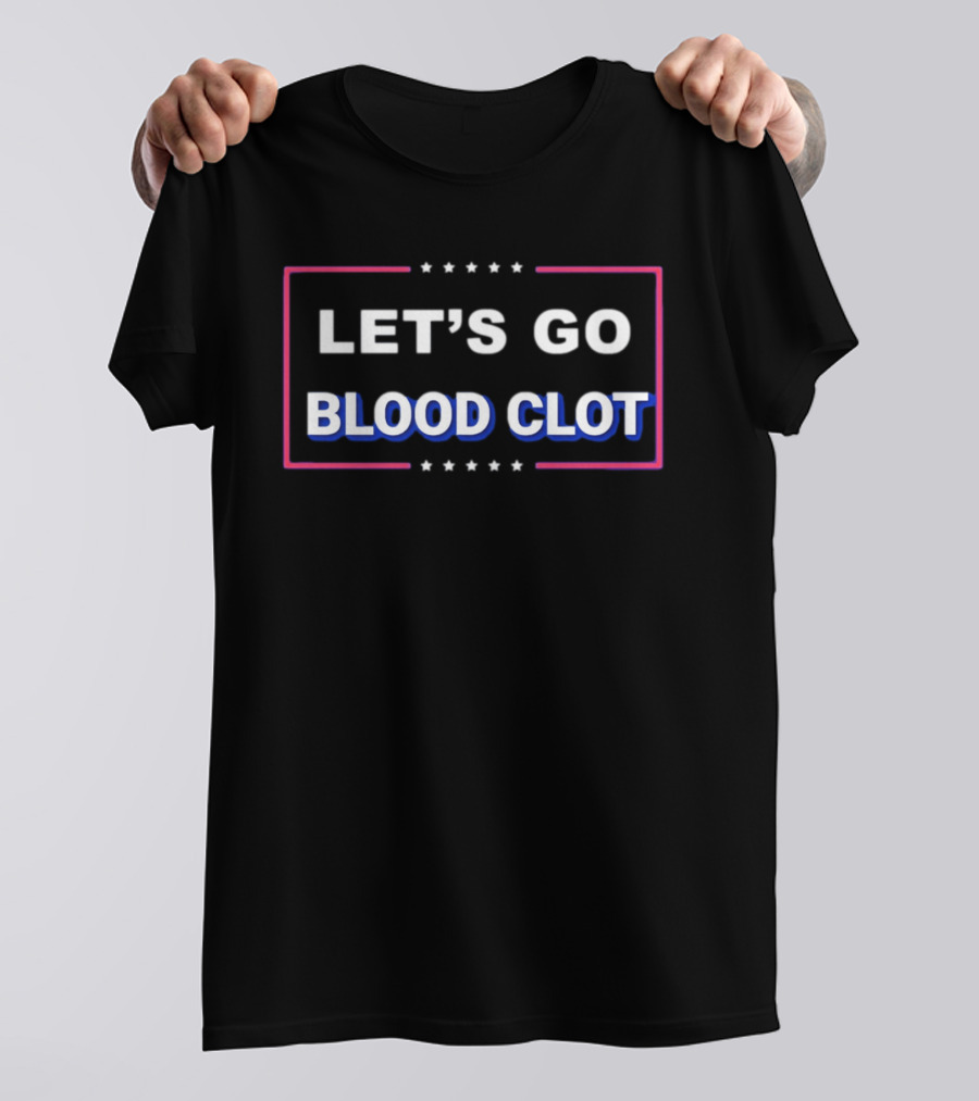LET'S GO BLOOD CLOT Stars Frame T-Shirt