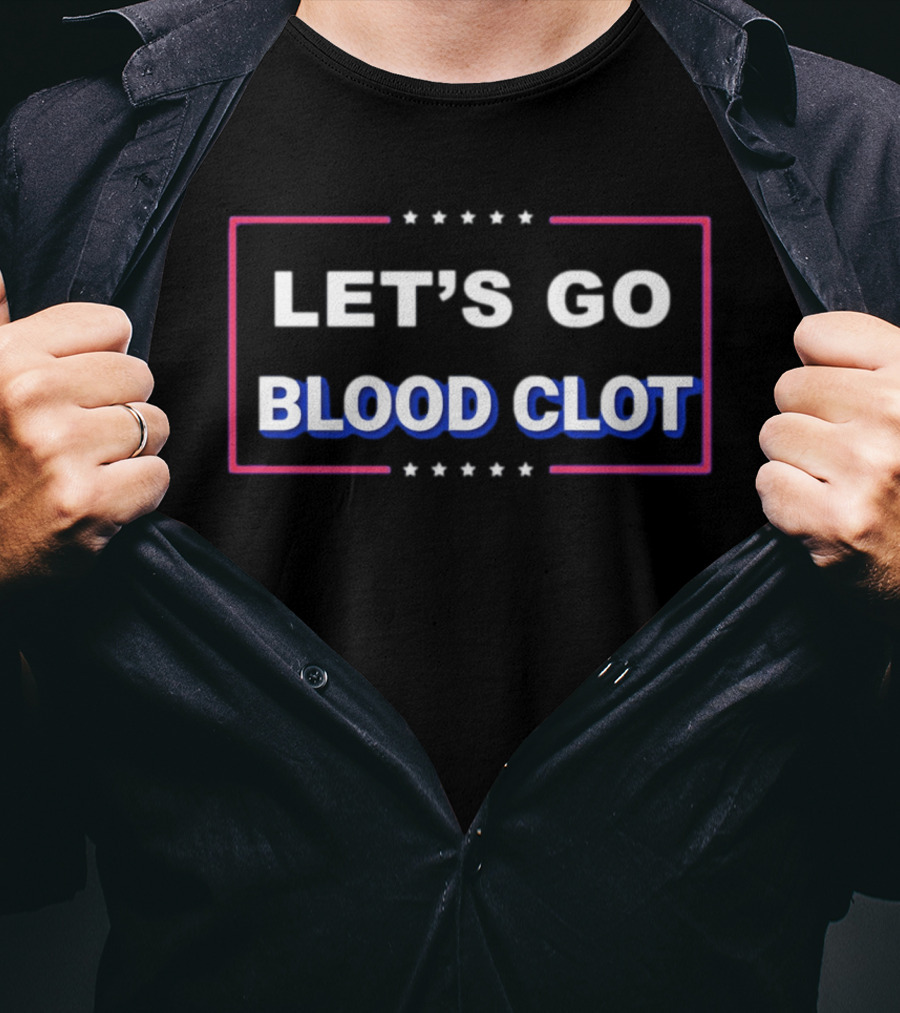LET'S GO BLOOD CLOT Stars Frame T-Shirt