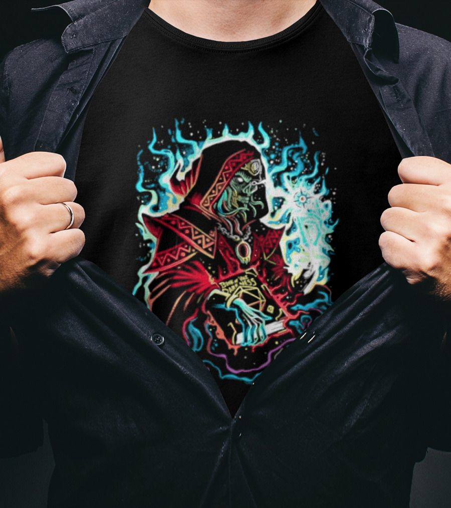 Lich Wizard Dungeons And Dragons Book Of Vile Darkness Tabletop Gaming Magic T-Shirt