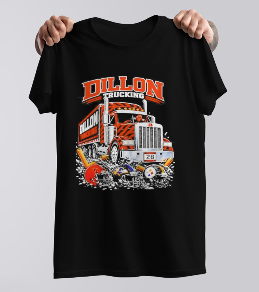 Corey Dillon Cincinnati Bengals Dillon Trucking Football Truck T-Shirt