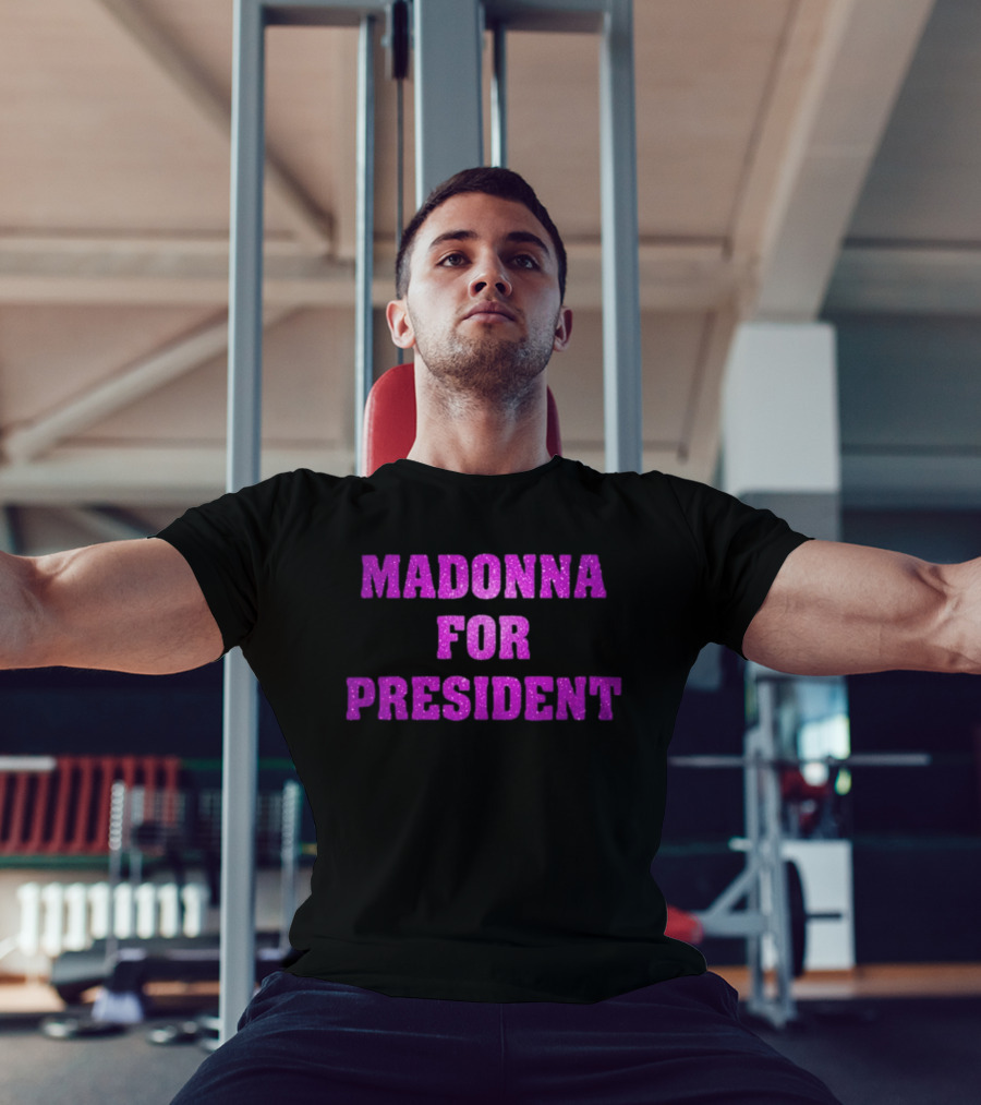 Madonna For President Glitter Purple T-Shirt