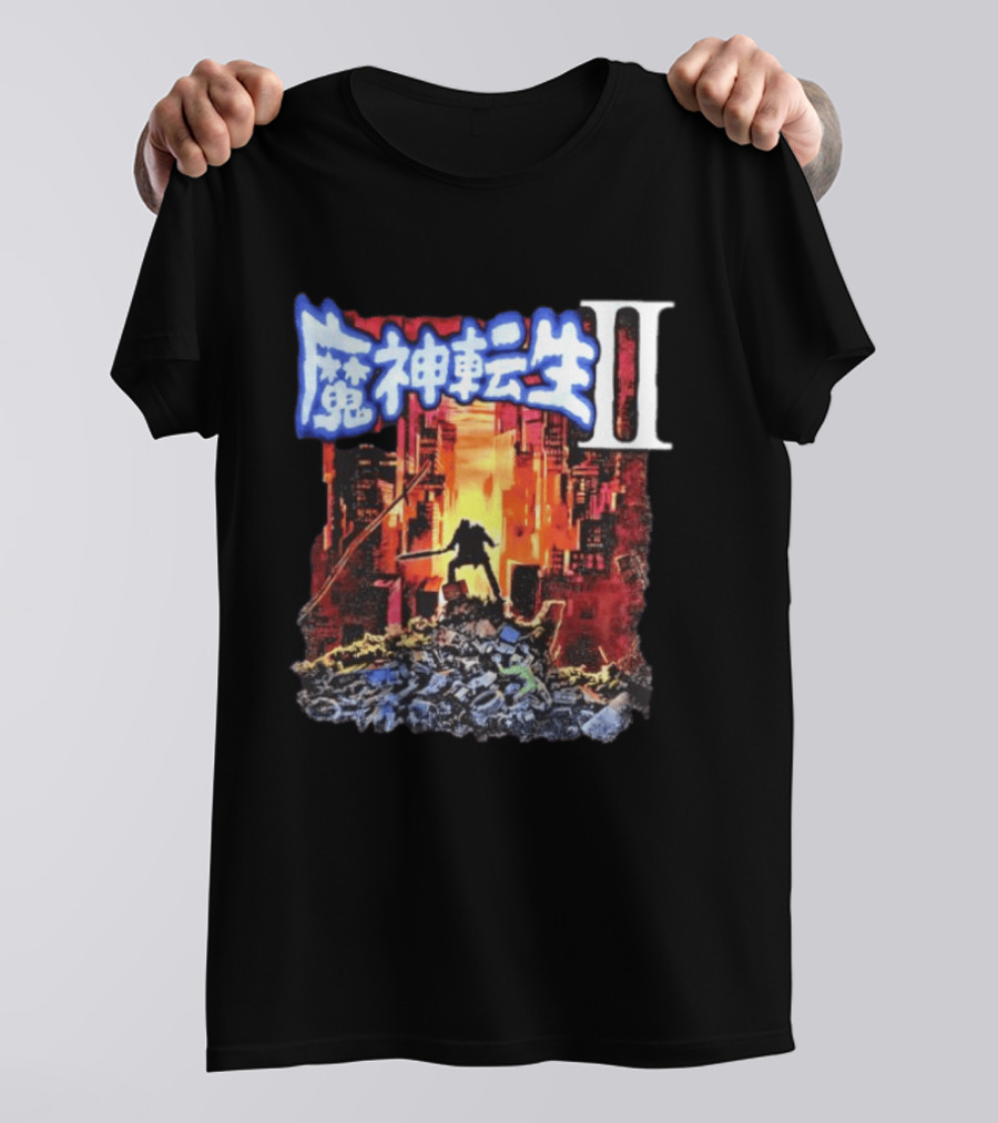 Majintensei II Ronin Warrior In Post Apocalyptic Cityscape T-Shirt