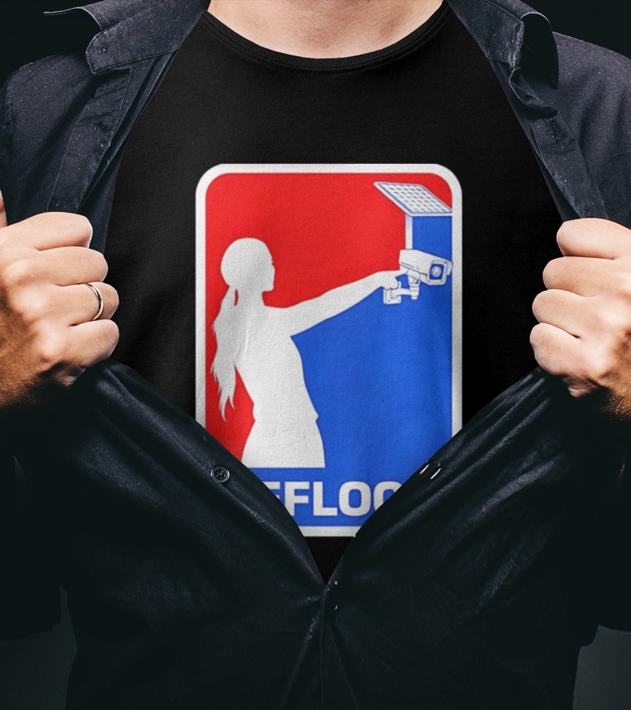 Deflock Woman Pointing At Security Camera T-Shirt